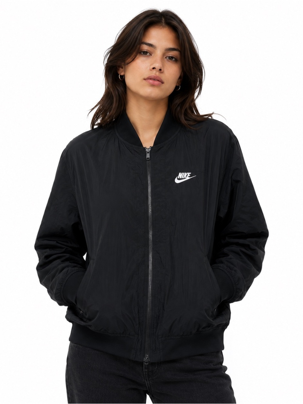 Nike NSW Sports Wear Woven Players Crepe Nylon Bomber Jacket Men’s Small